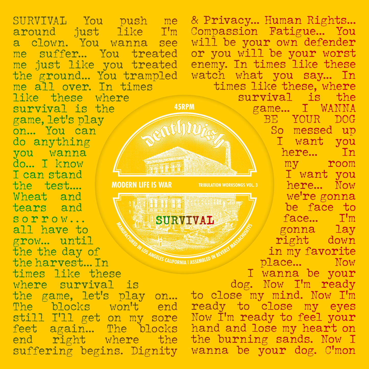 Modern Life Is War "Tribulation Worksongs Vol. 3" 7"EP