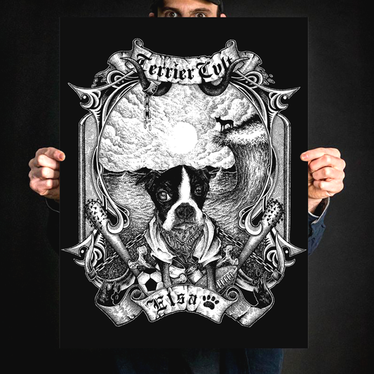 Terrier Cvlt "Blackened" Giclee Print