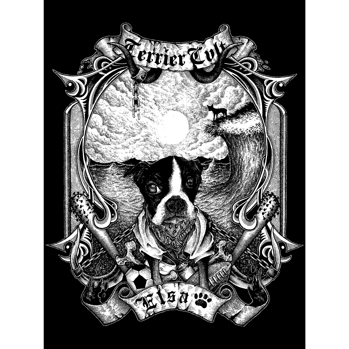 Terrier Cvlt "Blackened" Giclee Print