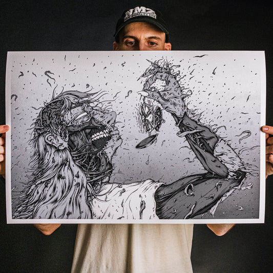 Andrew Gomez IV "Time Carries Not Patience, But A Sword (Gradient)" Giclee Print