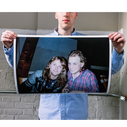 Harald Oimoen "Lars Ulrich & Bobcat Goldthwait: SF, CA (1985)" Giclee Print