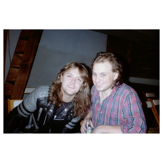 Harald Oimoen "Lars Ulrich & Bobcat Goldthwait: SF, CA (1985)" Giclee Print